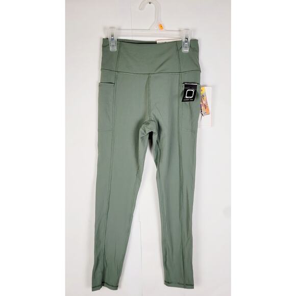 New X By Gottex Womens Peach Skin Sage Green Leggings Size XS - Picture 1 of 11